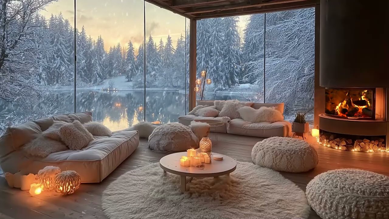 Snowy White Lounge Piano at Night | Soft Piano Music for Sleep, Study & Calm Focus