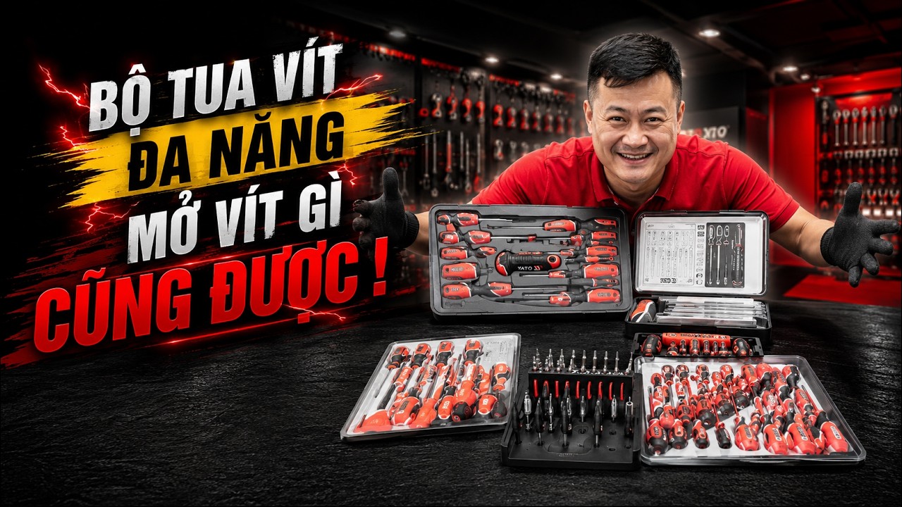 Tháo lắp ốc vít dễ dàng với các bộ tô vít YATO Ba Lan