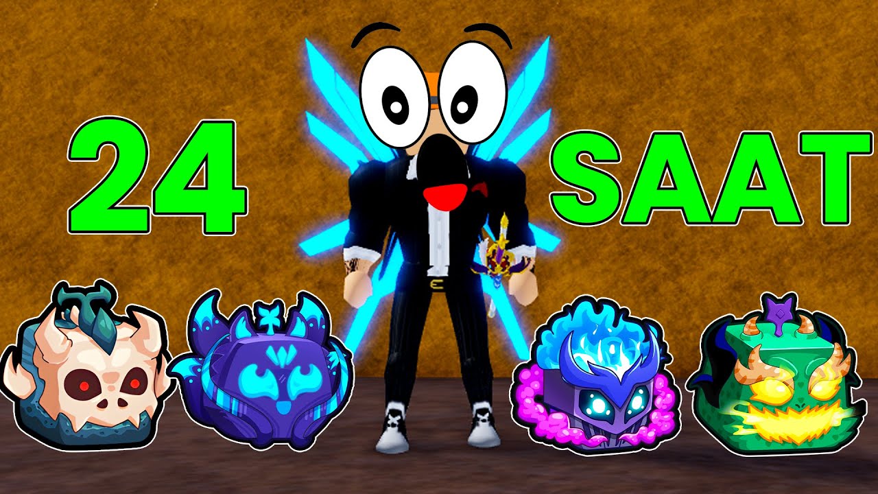 1. DENİZDE 24 SAAT MEYVE TOPLADIM! | Blox Fruits Türkçe