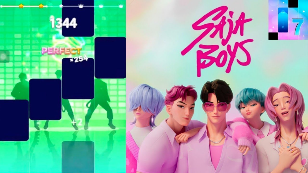 Saja Boys - Soda Pop With Lyrics in Piano Tiles 7 | KPop Demon Hunters