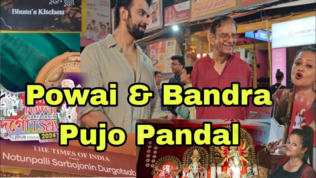 MUMBAI r DURGOTSAV | 8 MUST VISIT PANDALS of MUMBAI | POWAI and BANDRA | Day 2 | BENGALI vlog |