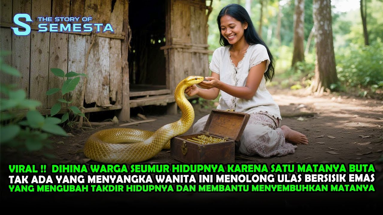 VIRAL !! DIHINA KARENA SATU MATANYA BUTA, WANITA INI MENOLONG ULAR EMAS DAN NASIBNYA BERUBAH DRASTIS