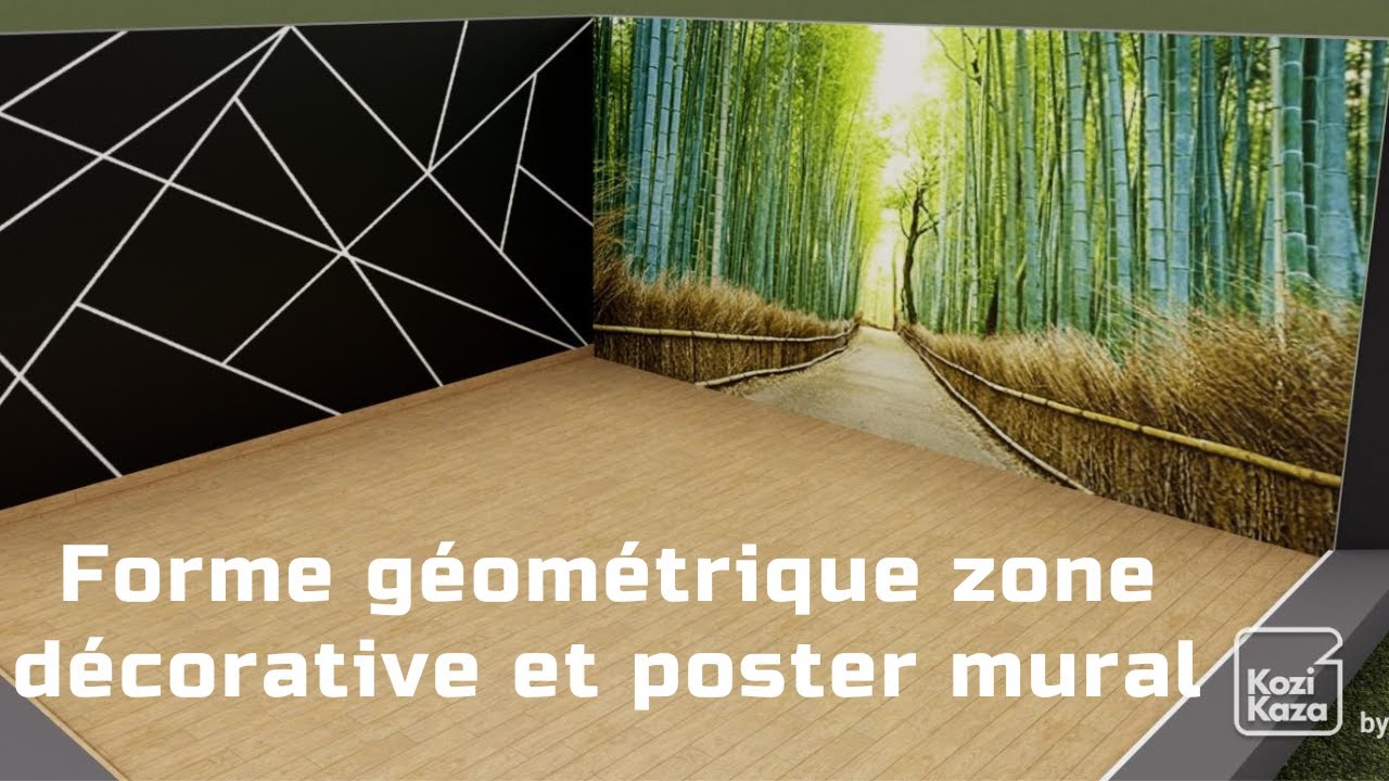 Kozikaza tuto créer une forme géométrique avec une zone décorative et poser un poster mural
