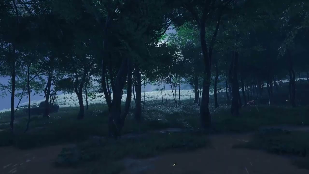 Starry Night Nature View | Soft Relaxing Music for Meditation & Sleep