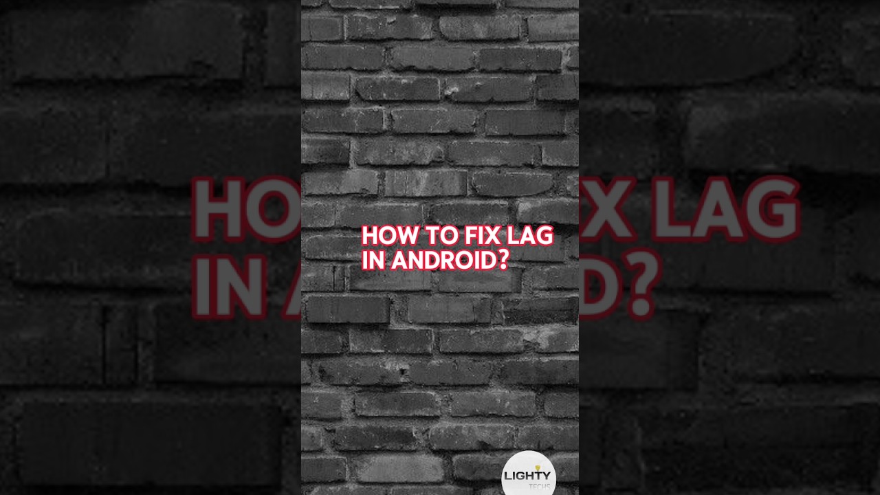 How to fix lag 