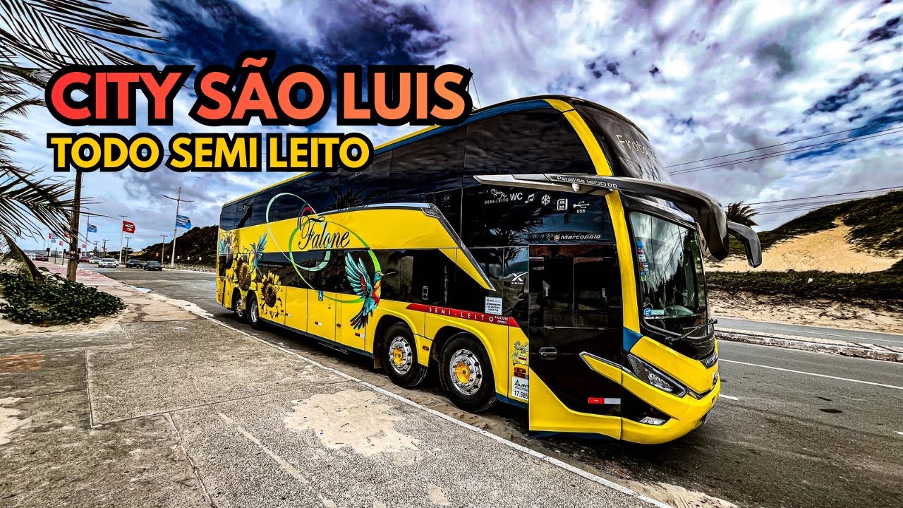 COMO É ÔNIBUS TODO SEMI LEITO DA FALONE TRANSPORTES G8 1800 DD CITY TOUR POR SÃO LUÍS - MA