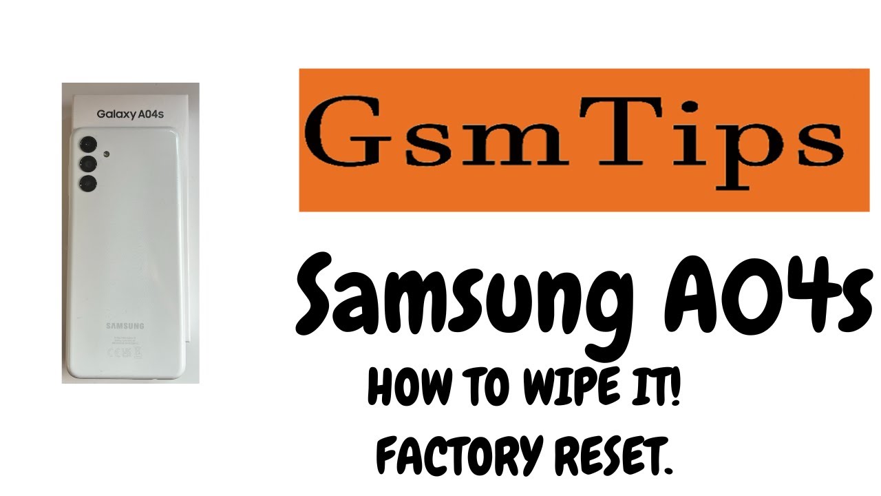 How to HARD RESET SAMSUNG A04s