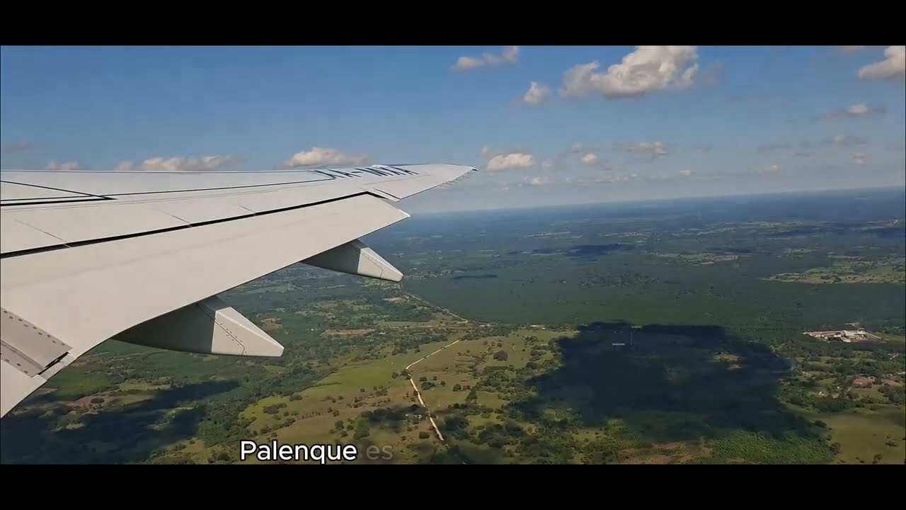 Vuelo COMPLETO Palenque – AIFA✈️ Despegue y aterrizaje desde la ventanilla (Embraer 195-E2) Mexicana