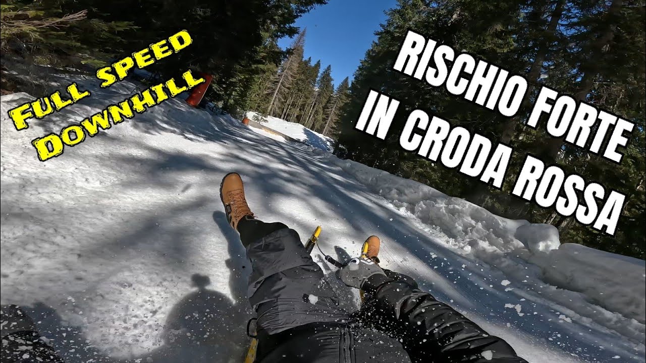 RISCHIO FORTE IN CRODA ROSSA! Slittino Croda Rossa Rodeln Rotwand #rischio #extremesports #extreme