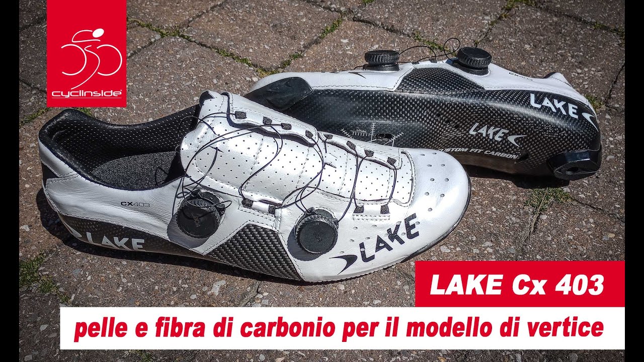 Lake CX403: tomaia in pelle di canguro e suola in fibra di carbonio