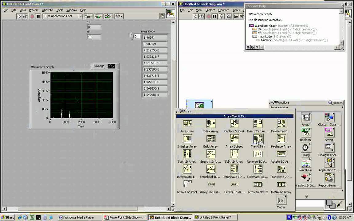 Frequency Analysis of Microphone Data using LabVIEW