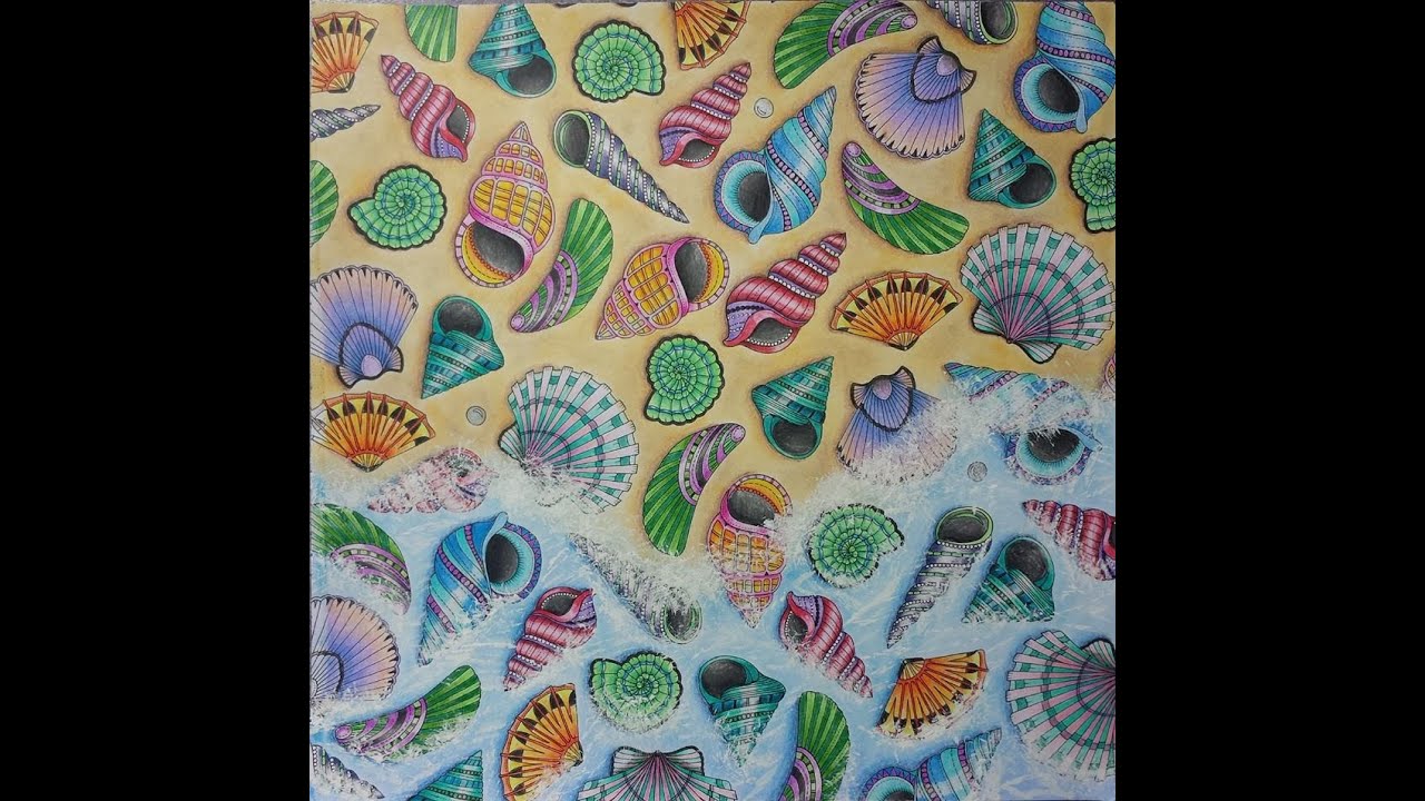 Adult Coloring Tutorial - Creating a Semi-realistic Ocean Shore