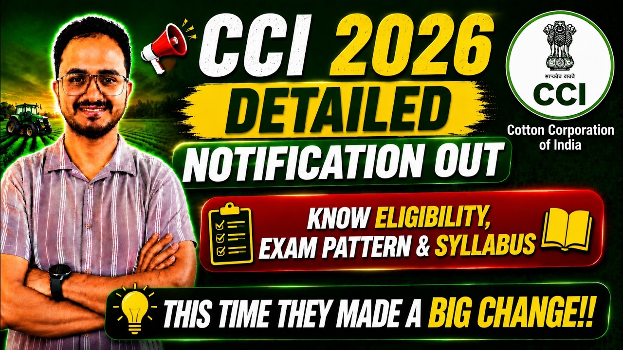 CCI 2026 Detailed Notification Out!! Know Details, Eligibility, Exam Pattern, Vacancies! #cci