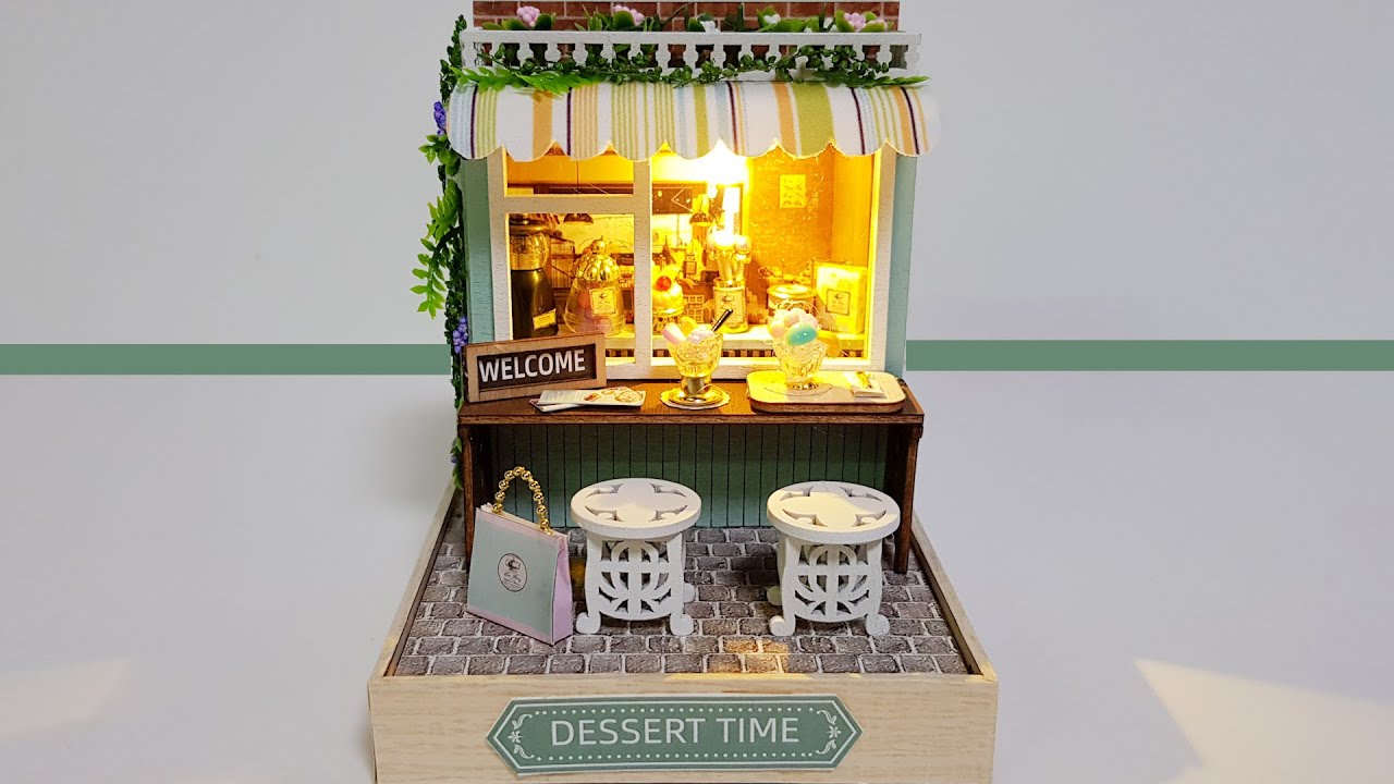 DIY Miniature dollhouse 🍧DESSERT TIMEㅣ디저트타임ㅣ미니어처하우스ㅣ박소소