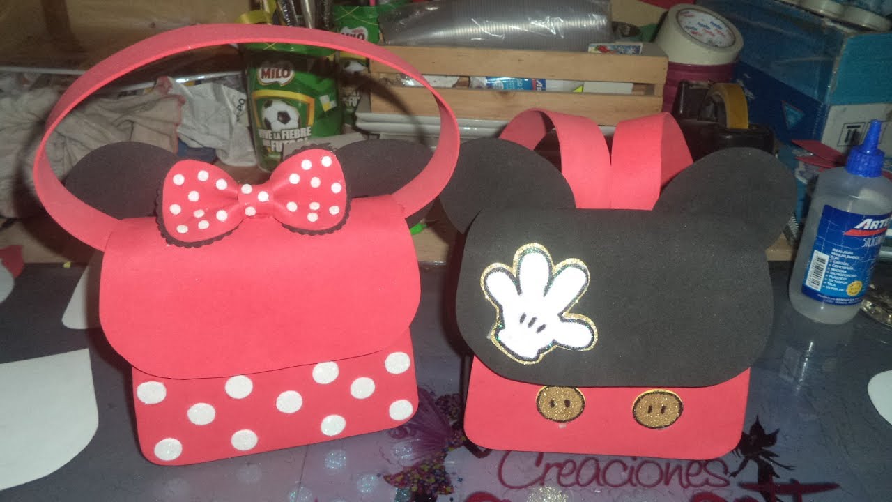 🎉🎉✿MOCHILA Y CARTERA MICKEY / MINNIE MOUSE✿😉✿ CREACIONES SAMADITH/DIY ✿🎉🎉