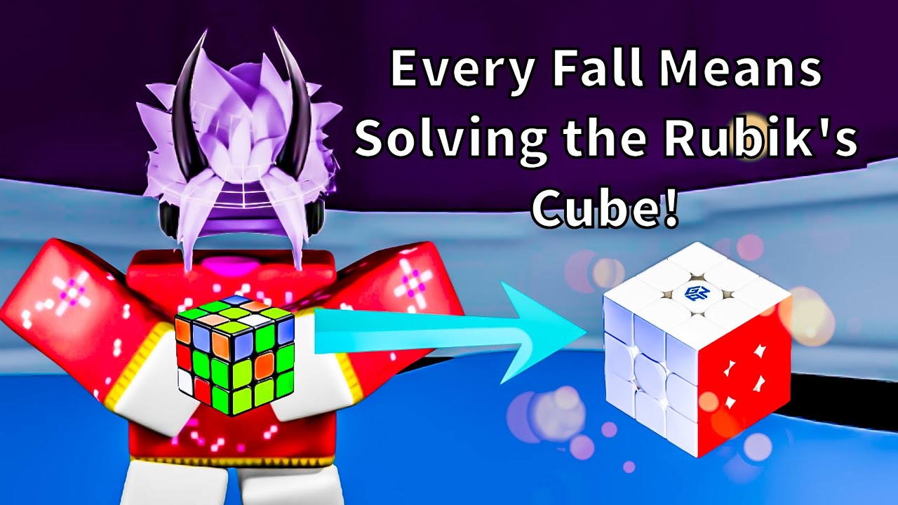 Climbing Tower of Hell… But Every Fall Means Solving a Rubik's Cube!(1k Subscribers Special)