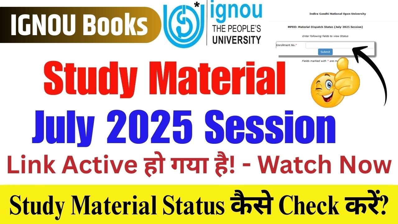 (Big Update) IGNOU Study Material 2025 || How To Check IGNOU Study Material Status