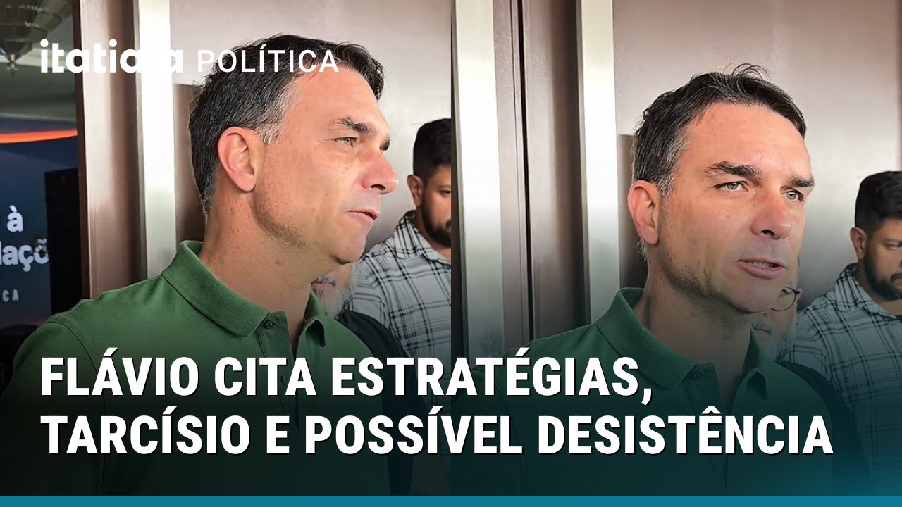 FLÁVIO BOLSONARO FALA À IMPRENSA PELA PRIMEIRA VEZ APÓS PRÉ-CANDIDATURA À PRESIDÊNCIA DA REPÚBLICA