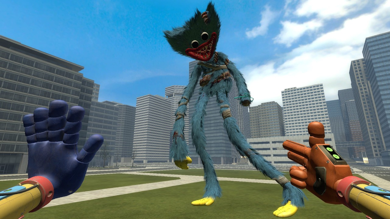 GIANT HUGGY WUGGY  FROM POPPY PLAYTIME TRIO ATTACKS THE CITY! 😱 INSANE BATTLE | GARRY’S MOD