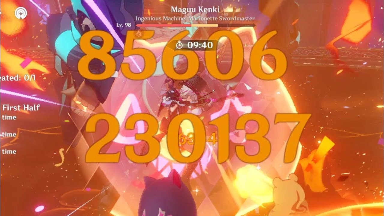 Lyney C1R1 mono pyro (4.5 cost) 76s top half speedrun