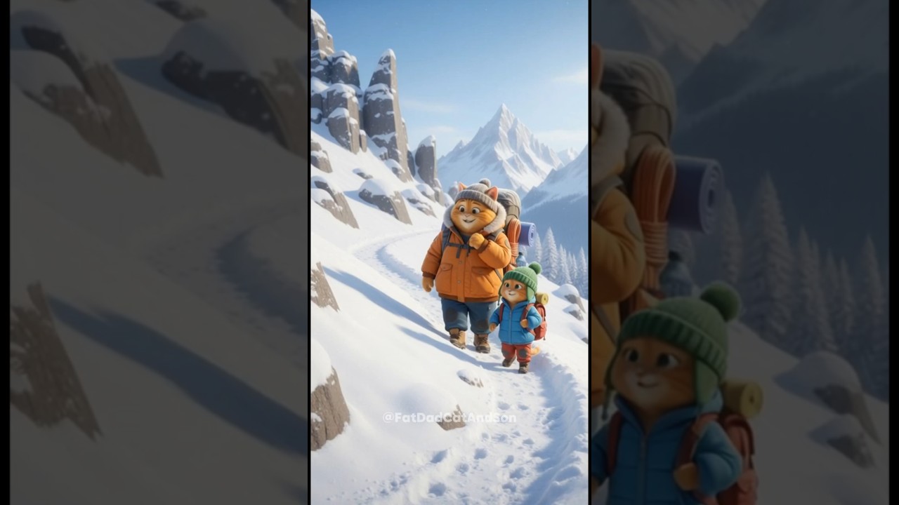 Dad Finds a “Shortcut” ❄️😂 | Snow Hiking Fail