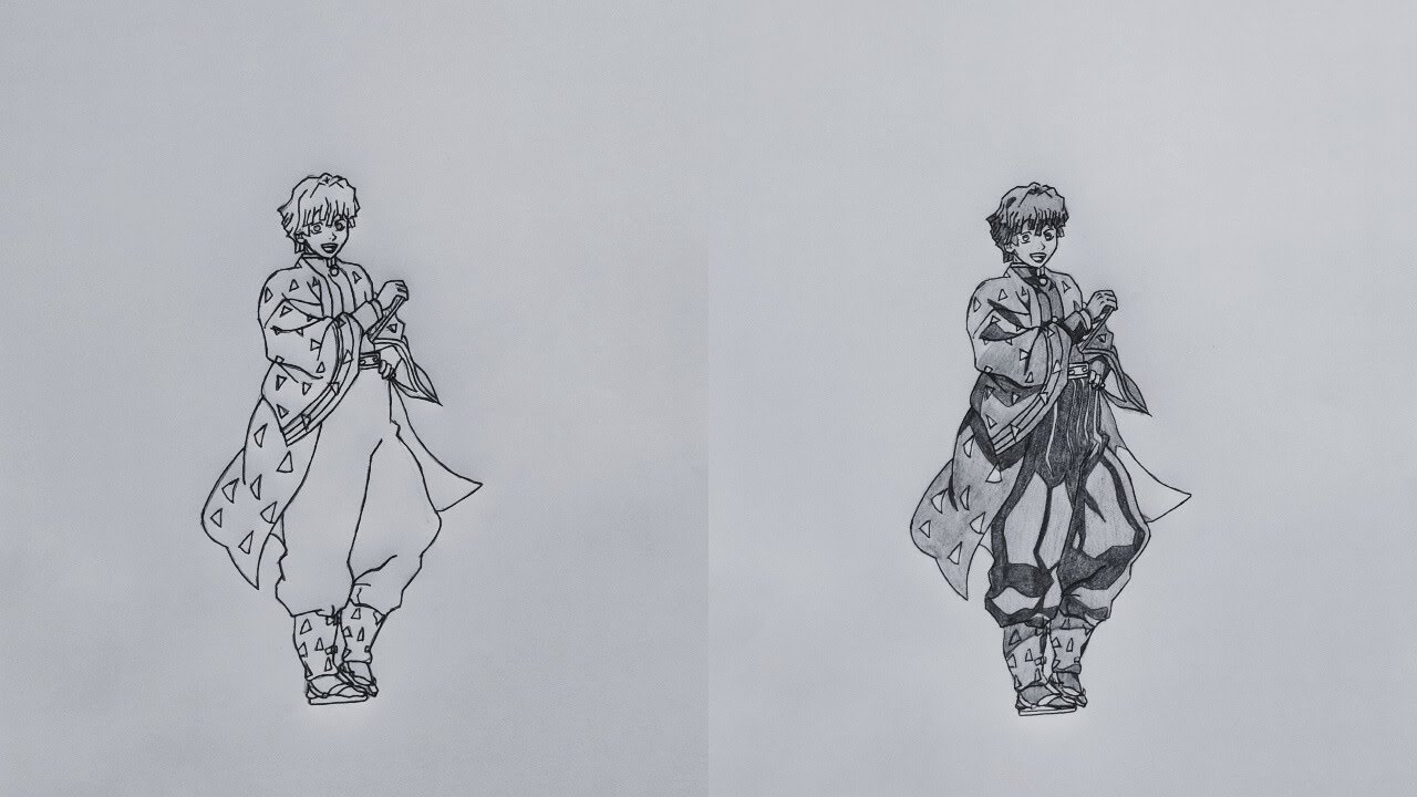 Drawing Zenitsu Agatsuma | Demon Slayer Anime Art Step-by-Step (Thunder Breathing ⚡