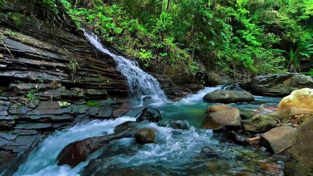 Waterfall Sounds for Sleeping | Deep Sleep Waterfall White Noise & River Sound