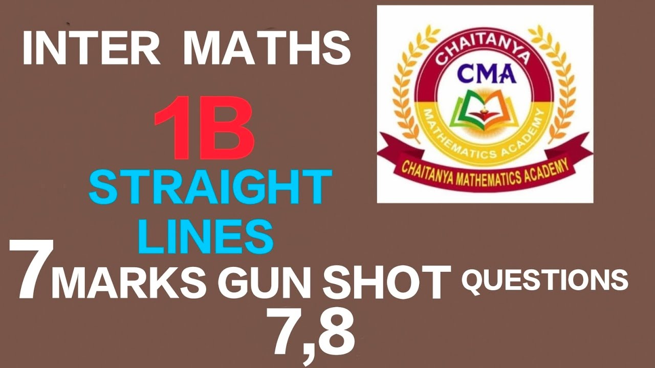 INTER MATHS ( TG & AP) 1B STRAIGHT LINES LONG QUESTIONS 