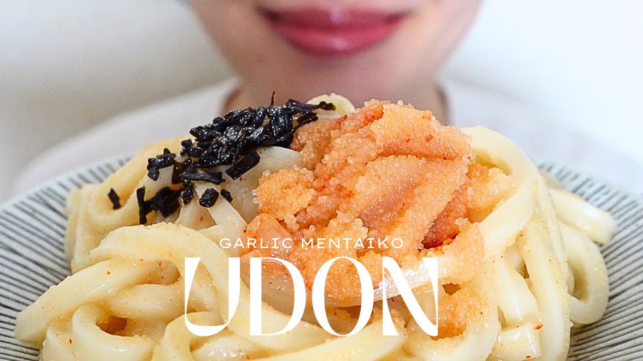 ガリバタ明太うどん🧄🧈最強うどんアレンジ🏆 《EATINGSHOW ASMR MUKBANG 먹방　モッパン》