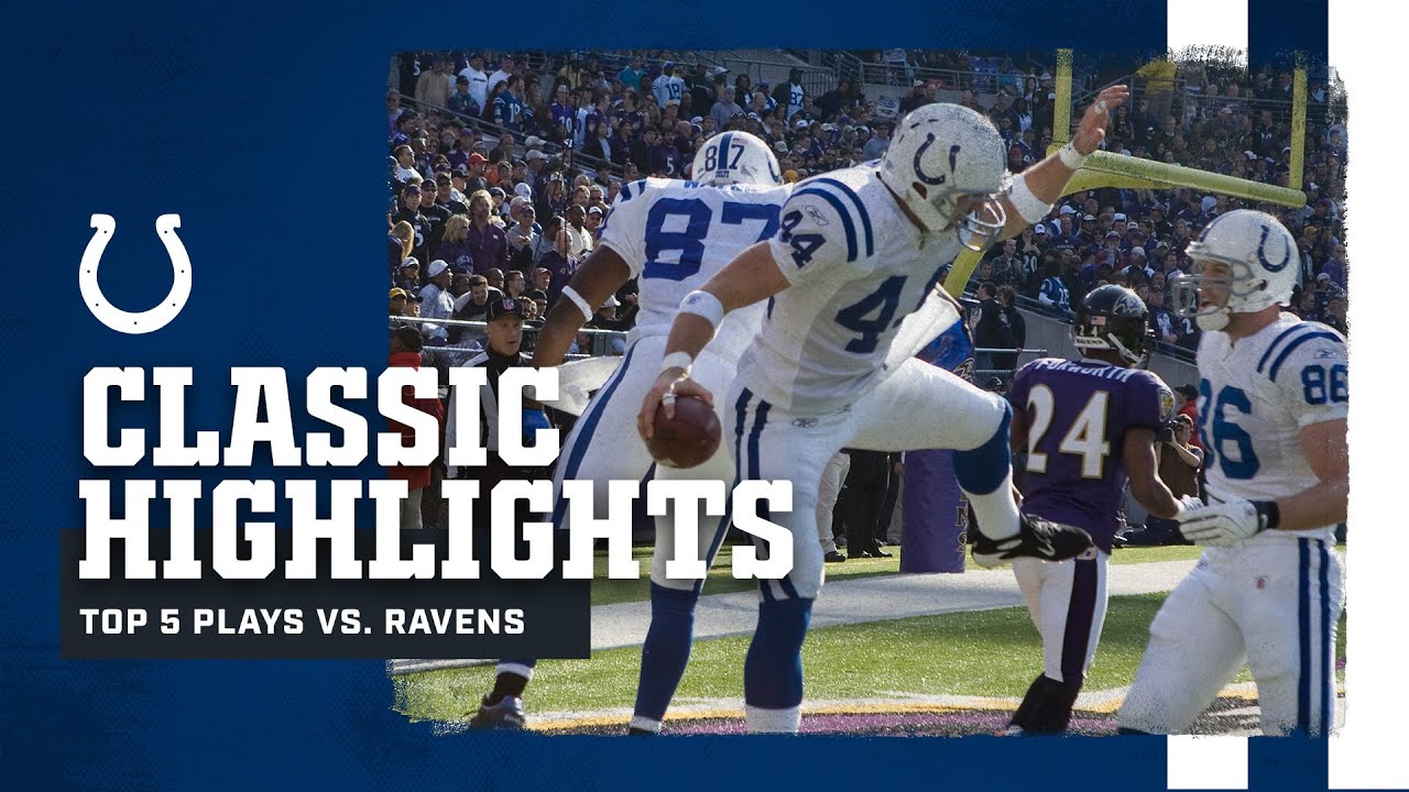 Colts Top 5 Plays Against Ravens | Classic Highlights