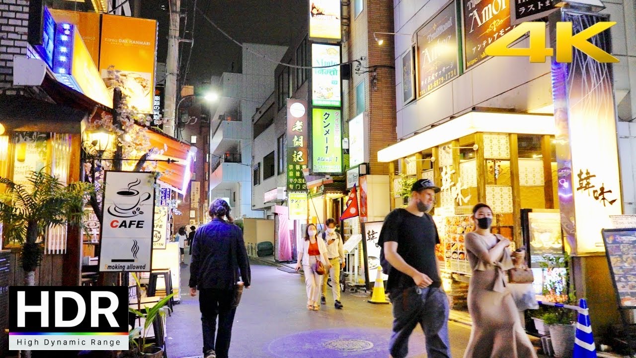 【4K HDR】Tokyo Night Walk - Shinjuku, Shin-Okubo