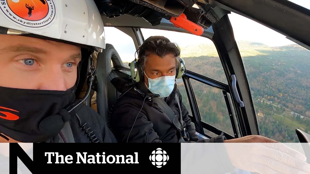 Aerial view of flood damage in B.C.'s Fraser Valley