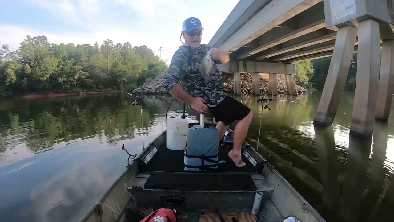 Summer pattern crappie lake Russell in SC