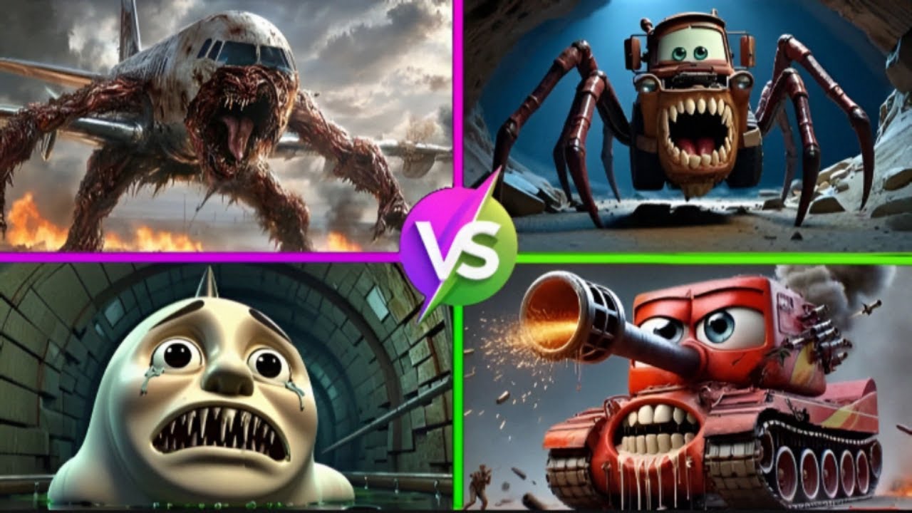 Infected Sky Monster 🆚 Thomas Train Eater 🆚 McQueen Tank  Tiles Hop EDM Rush!