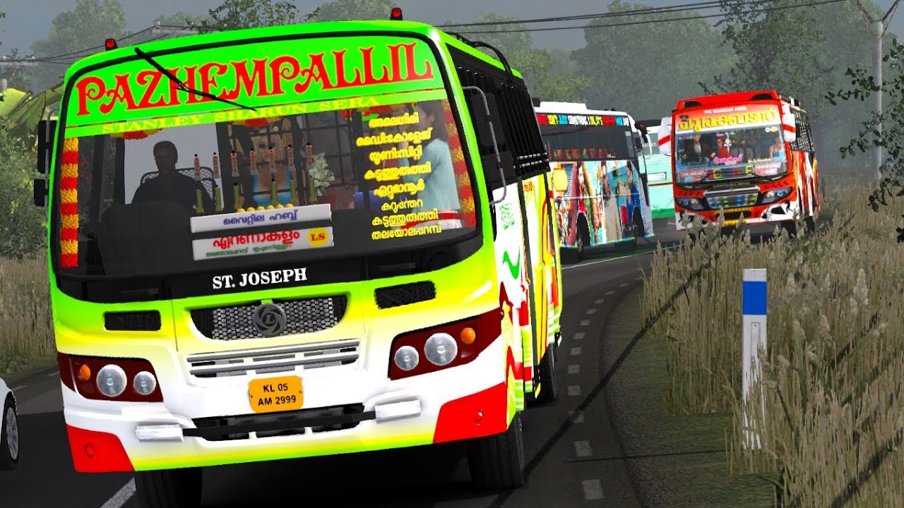 Vaikom-ettumanoor bus drive|ets2 kondody busmod|kerala map|morning drive|kerala privatebusgame
