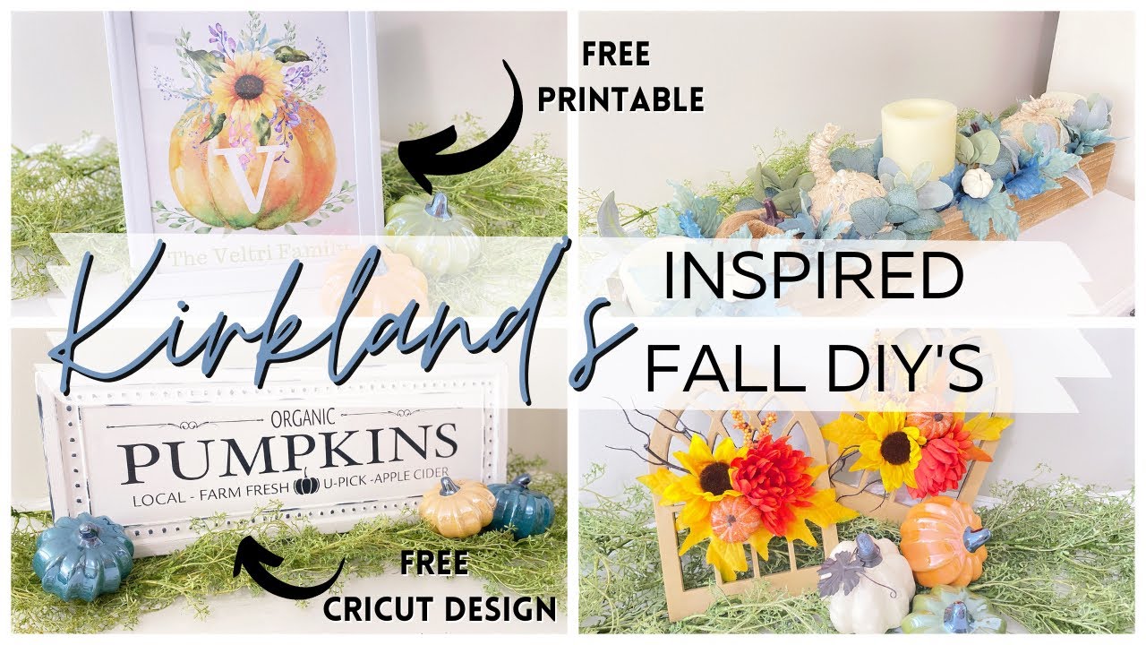 KIRKLANDS INSPIRED FALL DIYS | DOLLAR TREE FALL DIYS | KIRKLANDS DUPES | FALL HOME DECOR DIYS
