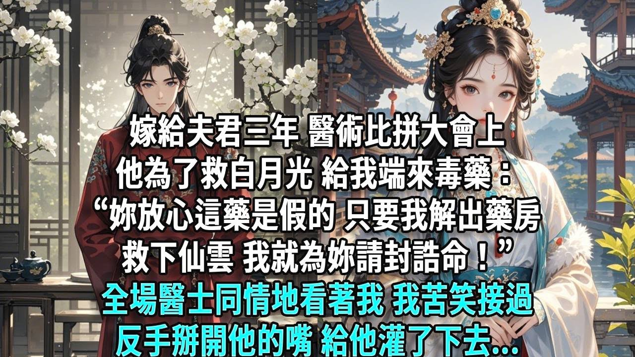 嫁給深情男配第三年，江望山為救女主親手端來毒藥。他說：“阿霜，這毒藥是假的，只要得到解藥，救下仙雲，我就為妳請封誥命。”我苦笑接過，反手就給他餵下去...