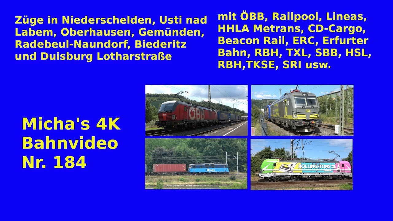 Bunter Güterverkehr in Oberhausen, Gemünden, Duisburg, Biederitz, Niederschelden usw.