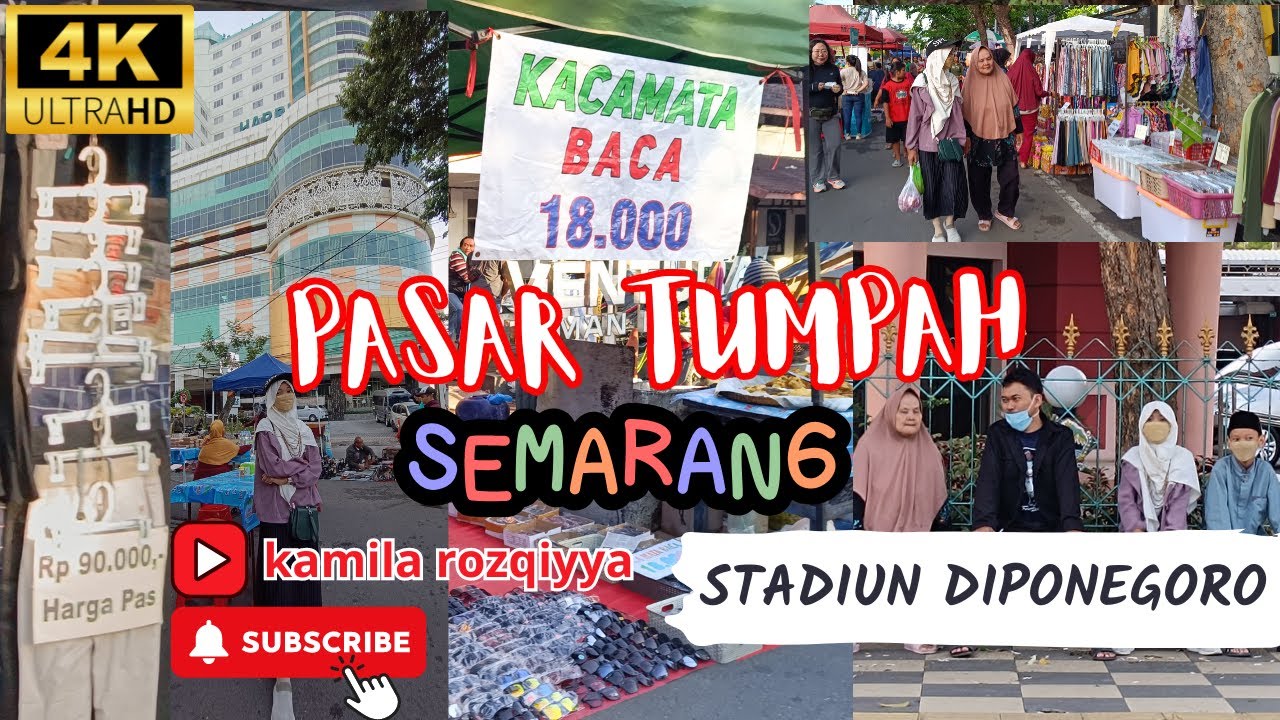 Murah Banget!! Pasar Tumpah Stadiun Diponegoro Semarang!Thrift Shop&Kuliner Kekinian #pasartumpah
