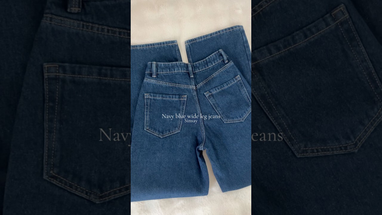 Navy blue wide leg jeans from Sinsay 💙