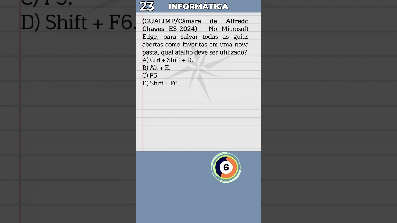 🚨 QUEST&Atilde;O DE CONCURSO - INFORM&Aacute;TICA N&deg; 23 #shorts  #concurso  #concursosp&uacute;blicos  #concursos