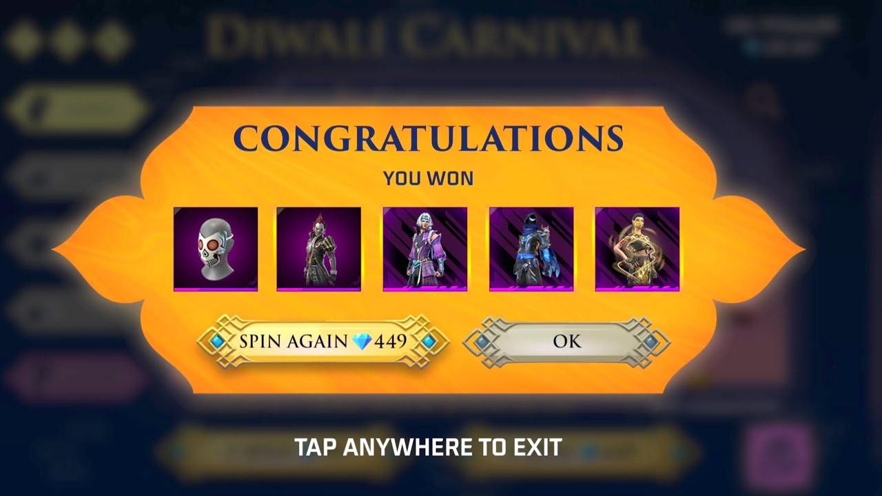 DIWALI CARNIVAL event spin 😭 RIP 11000 💎 Diamonds 🔥 I got all rewards | FREE FIRE new event today