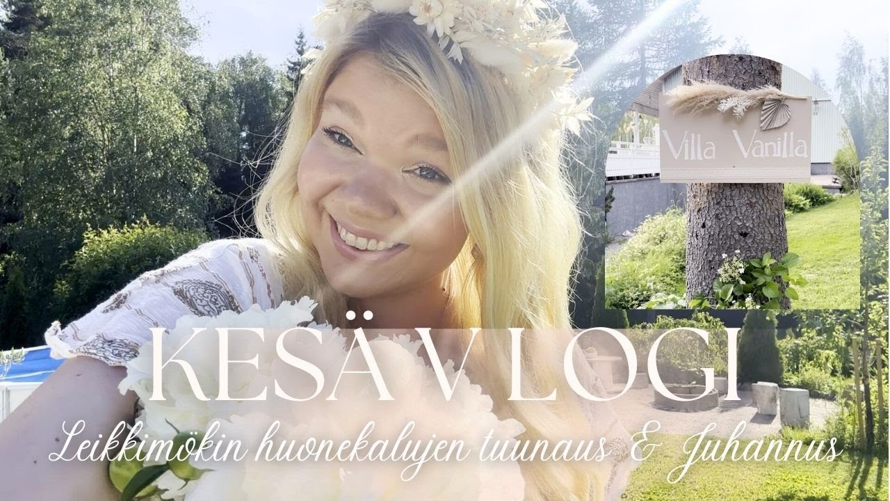 KESÄ VLOGI | Leikkimökin DIY kahvilatiski, Villa Vanilla & Juhannus 🌸✨☁️