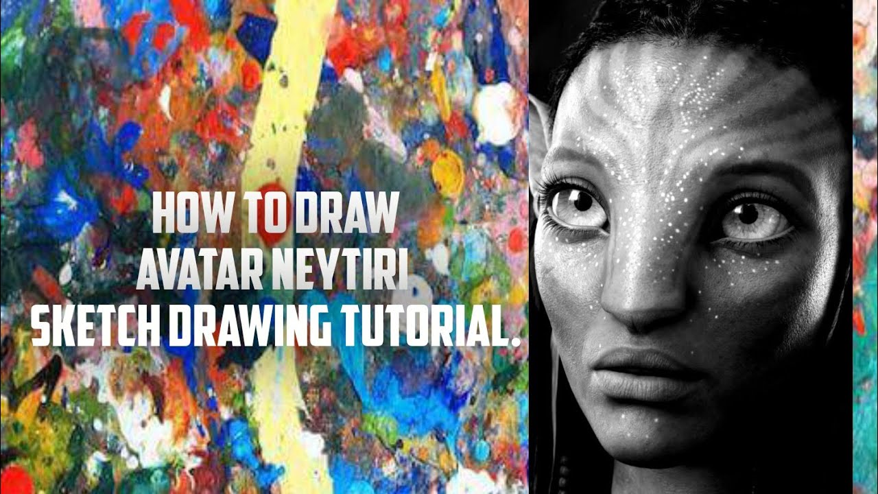How to draw Avatar Neytiri sketch Drawing tutorial.
