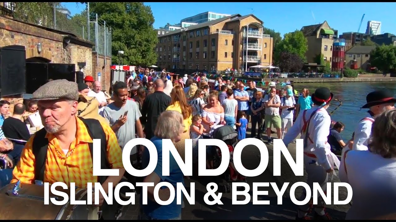 [4K] London (2019) Walk through Islington, Broadway Market and London Fields