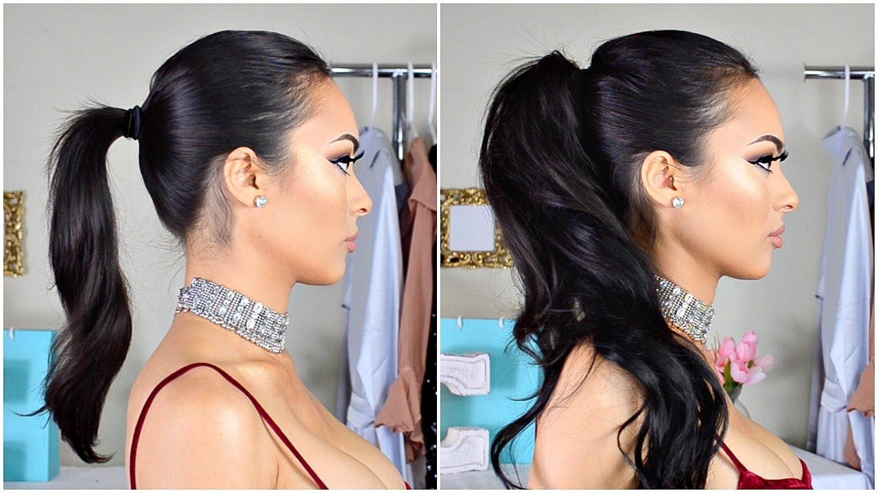 VOLUMIZED PONYTAIL WITH EXTENSIONS | EASY & FAST!