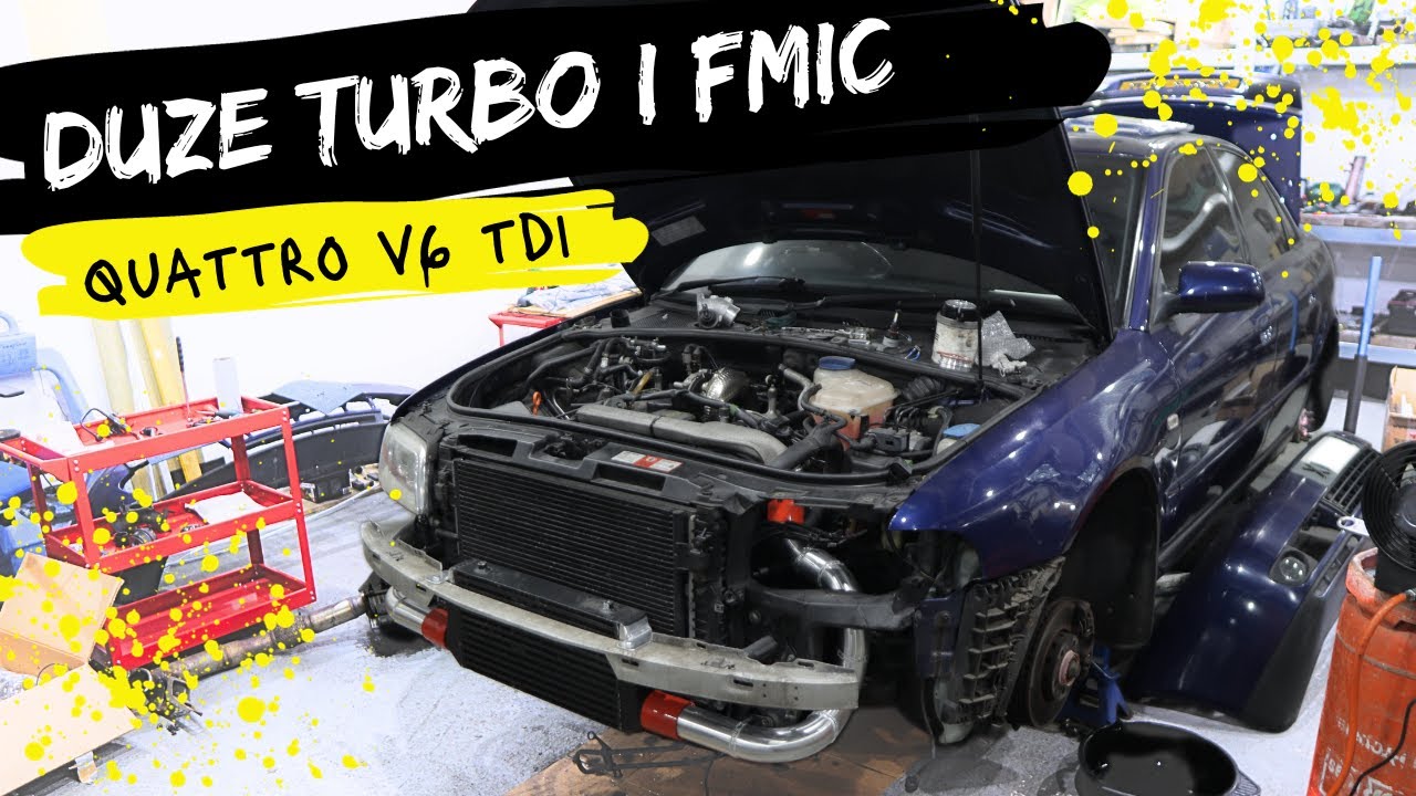 👉 Audi Quattro V6 TDI cz.4 - montaz duzego turbo i przedniego intercoolera a4 b5 2.5 tdi ...
