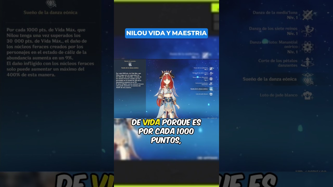 👉Nilou cuanta Vida necesita💙#genshinimpact #genshin #genshinshorts #nilou #nilougenshinimpact