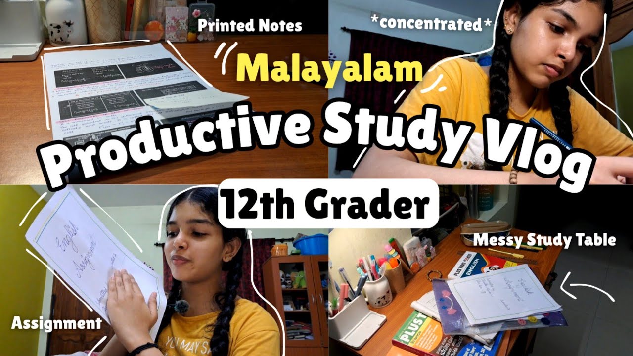 Productive Study Vlog || Malayalam || 12th Grader || Lonely Lunar