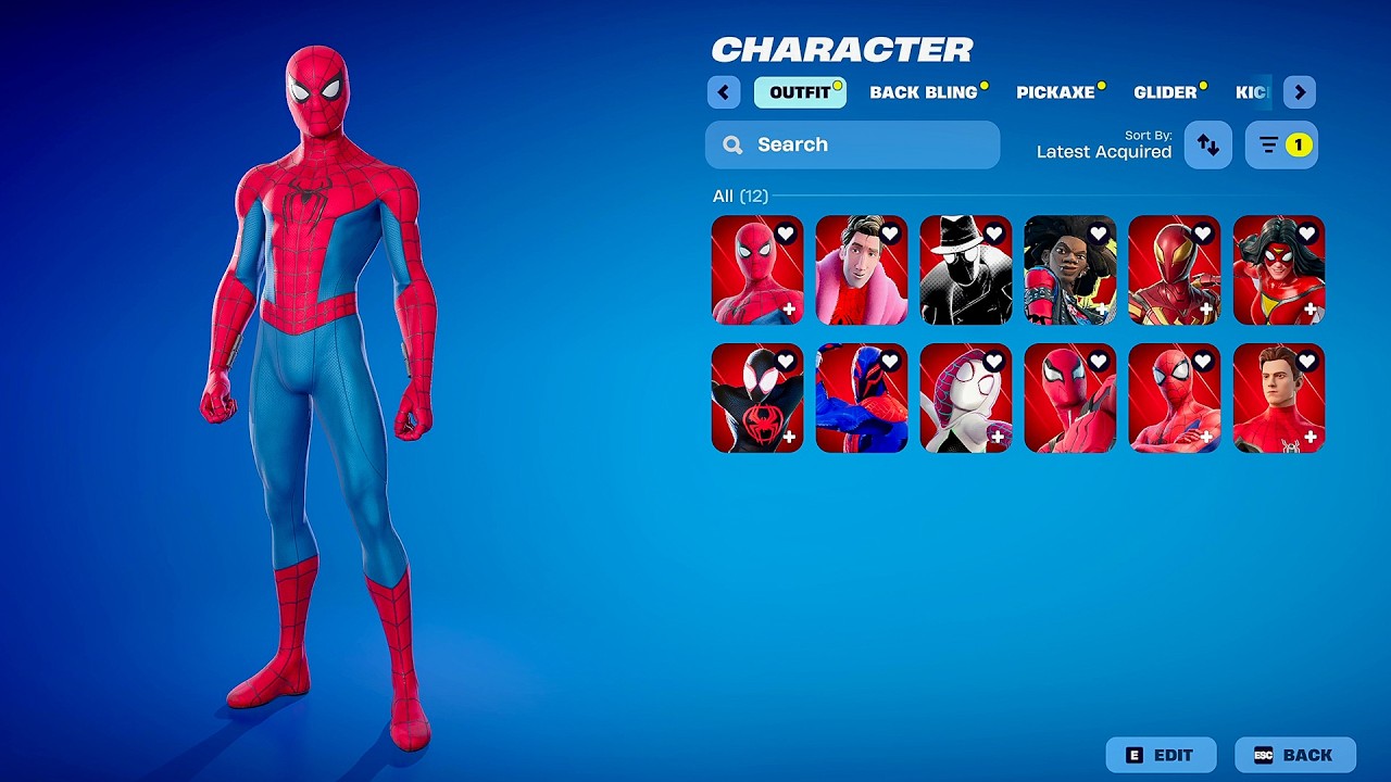 All Spiderman Skins in Fortnite (2021 - 2026)